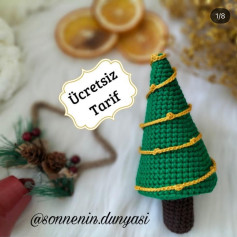 Ücretsiz Tarif: Kolay Noel Ağacı Amigurumi Deseni