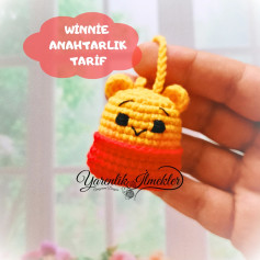 Winnie Temalı Anahtarlık İçin Kolay Tığ İşi Tarifi