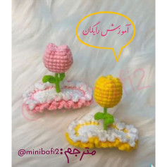 آموزش بافتنی گل قلاب بافی زیبا و رنگارنگ