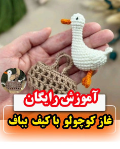 آموزش رایگان بافت غاز کوچک با کیف