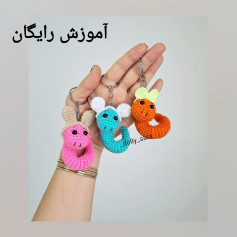 آموزش ساخت جاکلیدی حیوانات قلاب‌بافی