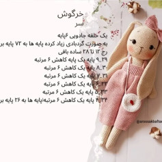 عروسک خرگوش با لباس صورتی