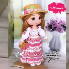 الگوی عروسک قلاب بافی زیبا و شیک