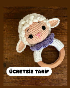 Amigurumi Kuzu Desenli Diş Kaşıyıcı Yapımı İçin Ücretsiz Tarif