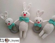 Amigurumi Tavşan Bebek Çıngırakları: Sevimli Örgü Oyuncaklar