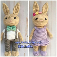 Amigurumi Tavşan Çift: Sevimli ve Şık Tasarımlar