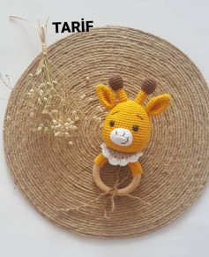 Amigurumi Zürafa Desenli Bebek Diş Kaşıyıcı Yapımı