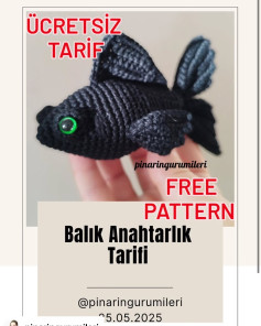 Balık Anahtarlık Tarifi: Ücretsiz Amigurumi Deseni