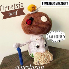 Bay Bolet Amigurumi Tarifi: Sevimli Mantarın Ücretsiz Örgü Rehberi
