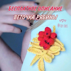 Бесплатное описание веточка рябины крючком