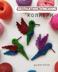 Бесплатный узор для вязаных колибри: создайте свои уникальные птицы