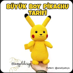 Büyük Boy Pikachu Amigurumi Yapım Rehberi