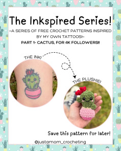 Cactus Crochet Pattern Inspired by Tattoo Art