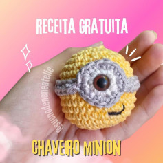 Chaveiro Minion de Crochê: Receita Gratuita e Fácil de Seguir