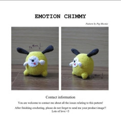 Crochet Pattern for Cute Emotion Chimmy Amigurumi