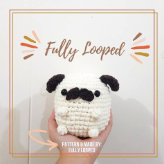 Crochet Pattern for Cute Pug Amigurumi by Fully Looped