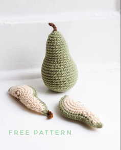Crochet Pear and Slices Pattern for Amigurumi Lovers