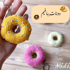 دستورالعمل قلاب‌دوزی دونات‌های رنگارنگ و زیبا