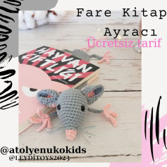 Fare Şeklinde Örgü Kitap Ayracı Yapımı - Ücretsiz Tarif