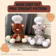 Free Crochet Pattern: Adorable Mini Chef Cat Amigurumi