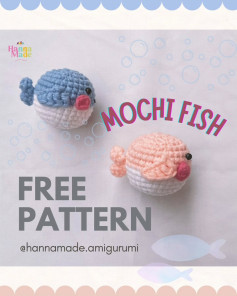 Free Crochet Pattern: Cute Mochi Fish Amigurumi
