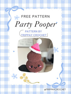Free Crochet Pattern: Cute Party Pooper Amigurumi