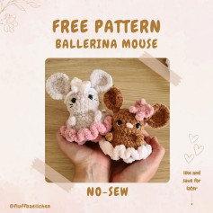 Free Crochet Pattern for Adorable Ballerina Mice