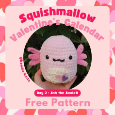 Free Crochet Pattern for Ash the Axolotl Squishmallow