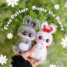 Free Crochet Pattern for Bugsy the Bunny Amigurumi