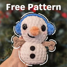 Free Crochet Pattern for Cute Snowman Amigurumi