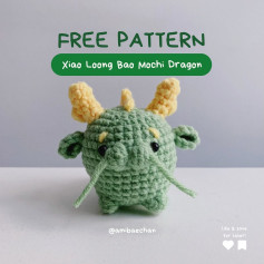 Free Crochet Pattern: Xiao Loong Bao Mochi Dragon