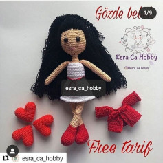 Gözde Bebek ve Aksesuarları: Ücretsiz Amigurumi Örgü Tarifi