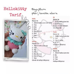 Hello Kitty Amigurumi Yapım Şeması: Adım Adım Tarif ve Malzemeler