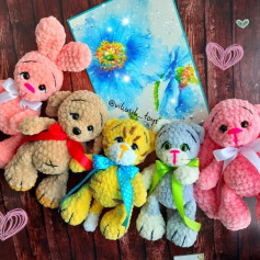 Игрушки из пряжи: схемы вязания милых животных
