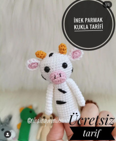 İnek Parmak Kukla İçin Ücretsiz Tığ İşi Tarifi