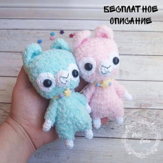 Изготовление милых вязаных игрушек в виде маленьких лам