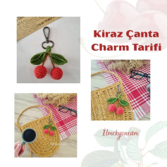 Kiraz Desenli Anahtarlık ve Çanta Süsleme Tarifi