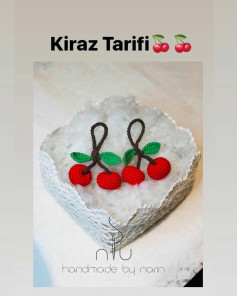 Kiraz Şeklinde Amigurumi Mutfak Süsleri İçin Örgü Tarifi