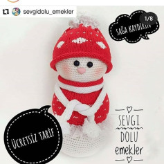 Kırmızı Şapkalı Amigurumi Bebek Yapım Şeması