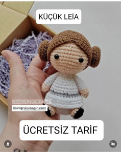 Küçük Leia: Ücretsiz Amigurumi Örgü Tarifi