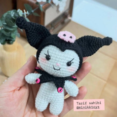 Kuromi Bebek İçin Sevimli Amigurumi Örgü Modeli
