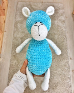 Mavi Peluş Ayıcık Amigurumi Örgü Deseni