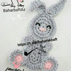 متن الگوی بافت عروسک خرگوش قلاب‌بافی ساده