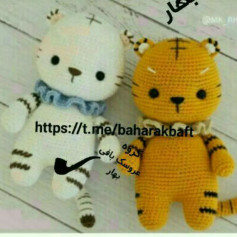 متن راهنمای بافت عروسک قلاب‌بافی ببر و گربه