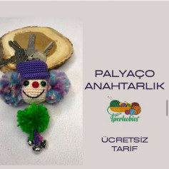 Palyaço Anahtarlık: Renkli ve Eğlenceli Örgü Modeli