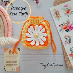 Papatya Desenli Makyaj Kesesi Yapımı İçin Adım Adım Kılavuz