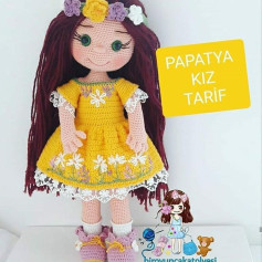 Papatya Kız Bebek Örgü Tarifi: Çiçeklerle Süslenmiş Elbise
