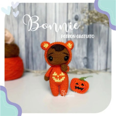 Patrón de Amigurumi de Halloween: Disfraz de Osito con Calabaza
