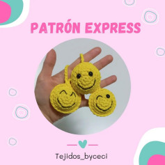 Patrón de caritas sonrientes de ganchillo fácil y rápido
