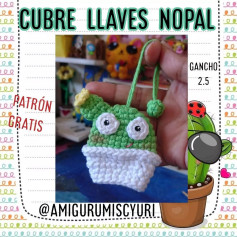 Patrón de Cubre Llaves en Forma de Nopal: ¡Gratis y Divertido!
